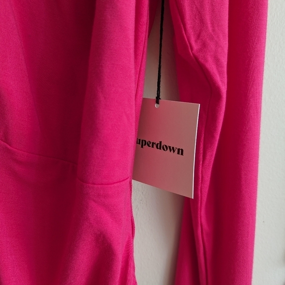 Superdown Aranza Ruched Bodysuit in Pink, size medium, New with tags - Picture 8 of 9